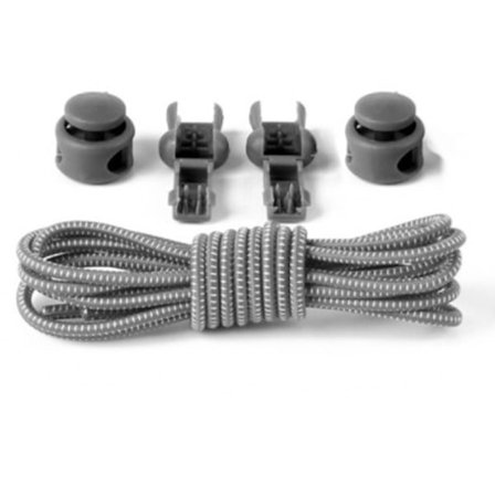 Skosnöre med dragsko för mindre barn, färg grå