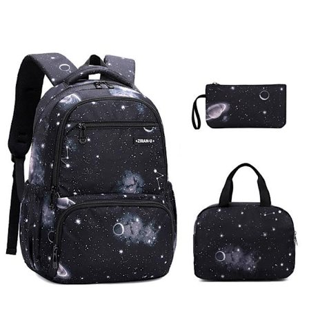 Koulureput alakouluikäisille lapsille, 3 osan setti nylonisia vesilaukkuja teini-ikäisille, lounaslaukku, penaali