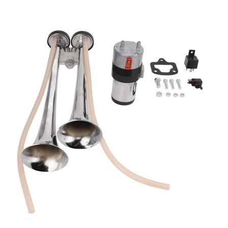 Dobbel trompet luft horn 130dB høyt toghorn 12V med kompressor for bil lastebil båt