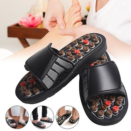 Acu-point Slippers Akupressur Massage Fodmassør Flip Flop Sandaler Kompatibel med Kvinder Mænd