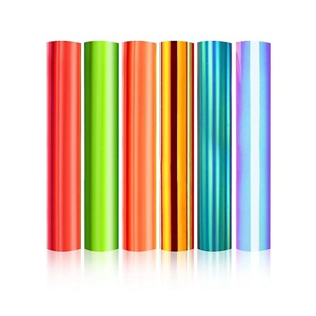 6 Ark Holografisk Vinyl Krom Guld Limmad Hantverk Vinyl, 12 Tum X 12 Tum För Cameo, Krom, R