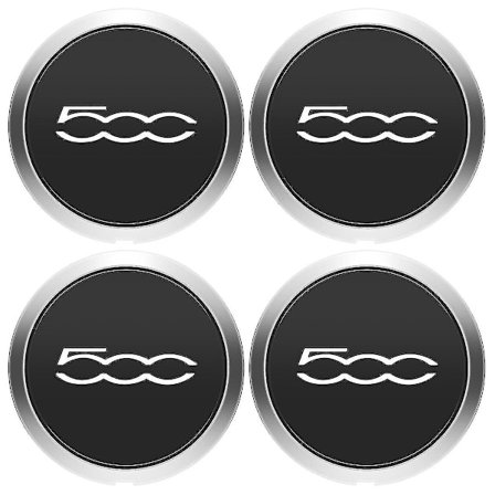 st 133 mm navkapslar Kompatibla med Fiat 500 hjulnavkapsel set 68078419AC 68078421AC dammskydd silver 51884863