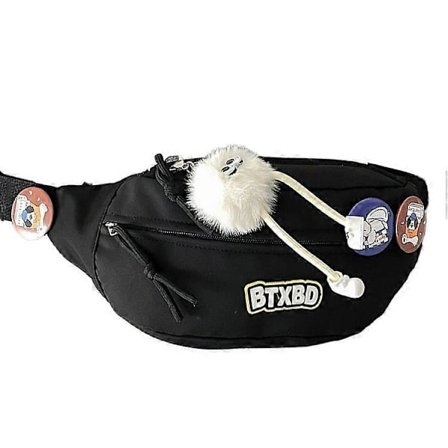 Bältesväska med bokstav för kvinnor och flickor, söt crossbody-väska med justerbar rem, liten bröstväska, midjeväska, magväska