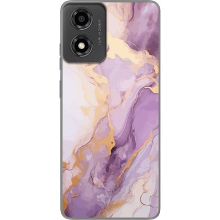 Kompatibelt Mobilskal till Motorola Motorola Moto E14 Marmor Lila Guld