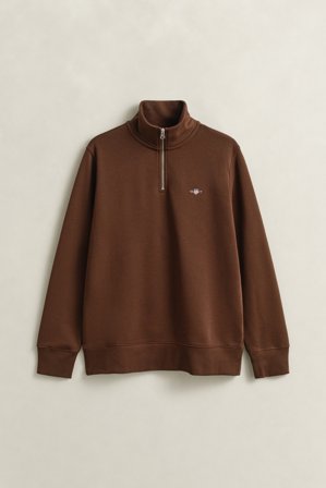 GANT Herren Sweatshirt mit halblangem Reißverschluss (XXL) Braun