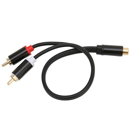 2 RCA Hona till 4 RCA Hane Y-kabel Guldpläterad Subwooferadapter för CD-spelare Förstärkare TV-apparater