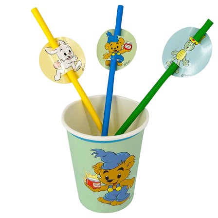 Papirsugerør Bamse 12-pakning