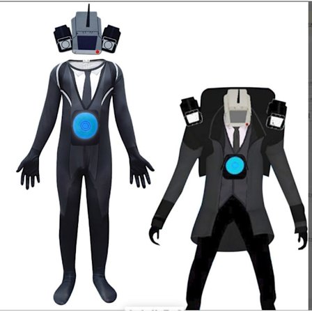 Halloween skräckspel 3D TV man toalett man helkroppsstrumpa cosplay monitor man