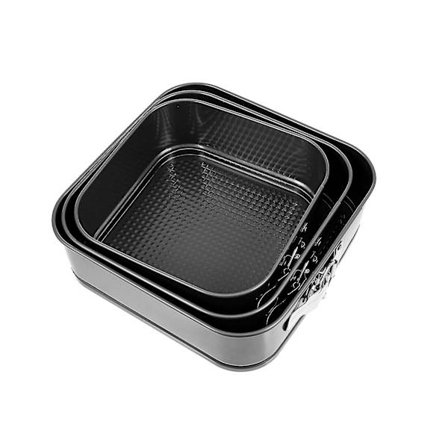 3 st köksbakningsplattor Mousse kakformar Kakformar för hem (svart)