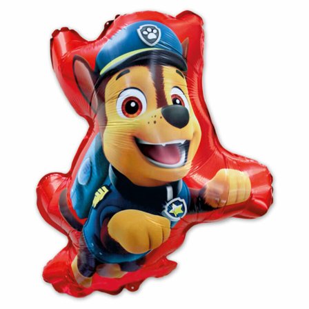 Paw Patrol Chase Formad Folieballong Stor - Paw Patrol Kalas Dekoration - Kalaslagret.se