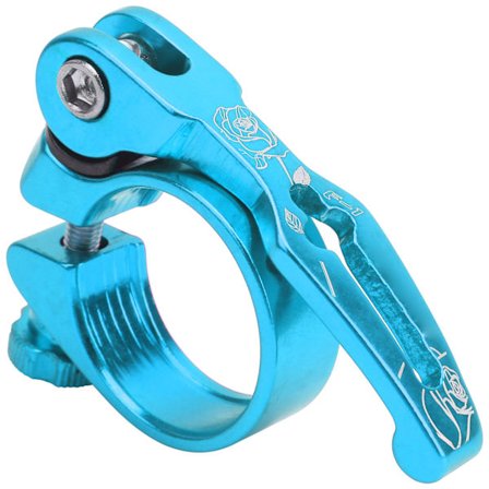 31,8 mm cykelsadelklämma aluminiumlegering snabbkoppling mountainbike landsvägscykelsadelstolpe klämma blå