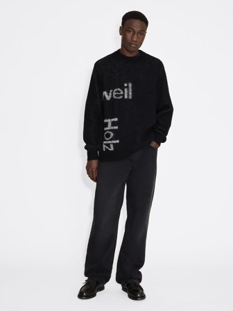 Holzweiler Haza Logo Sweater - Black Mix - Men's - M