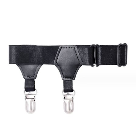 Kvinder Sexet Punk Goth PU læder elastisk strømpebånd Lårring C