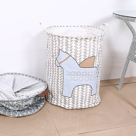 Vanntett skittentøy-bøtte, sammenleggbar