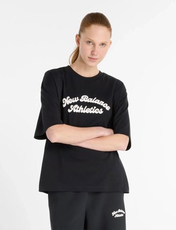New Balance Linear Heritage Oversized T-Shirt - Black - XL
