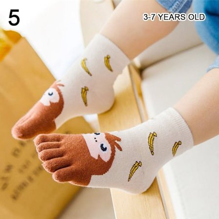 Långa rörstrumpor Femfingerstrumpor 3-7 ÅR 5 5