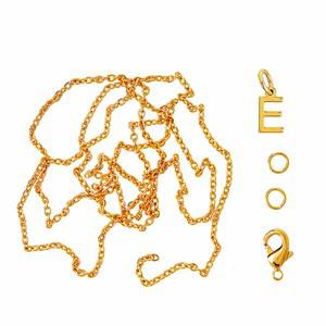 Me & My Box Gold E Pendant Set One Size - Stationery - One size - Gold - Junge - Jewelries & Jewel-case