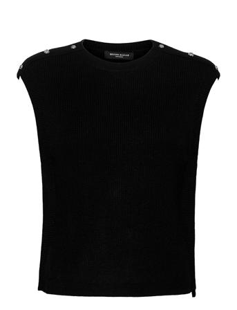 Simona Maine Knit Vest Black Bruuns Bazaar