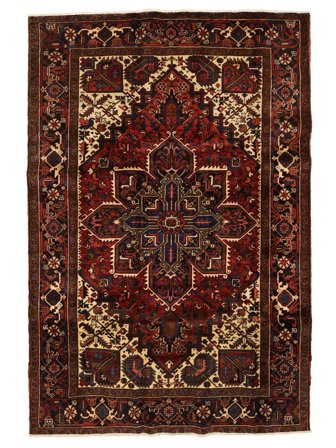 Heriz Matot Käsinsolmittu 193X286 Matto Musta/Ruskea