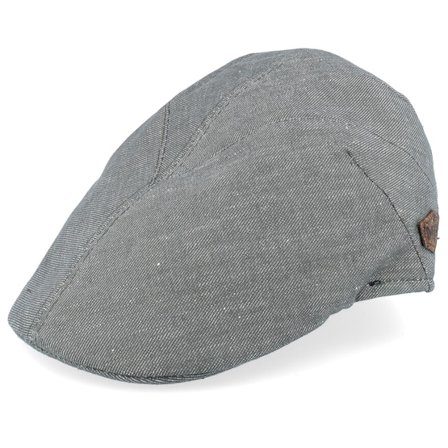MJM Hats - Grey - flatcap - Cap - Bruce 41 Linen/Cotton Green Flat Cap - Hatstore