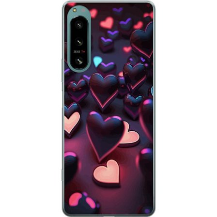 Kompatibelt Mobilskal till Sony Sony Xperia 5 IV Midnattshjärtan