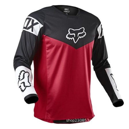 2023 sommar-mountainbike-racinguniform FOX långärmad rundhalsad T-shirt red XS