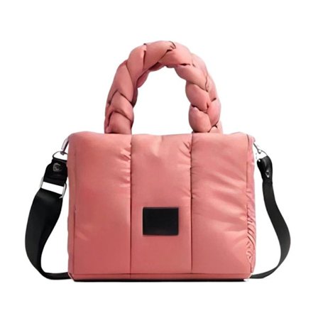 Puffer Tote Bag Quiltad Puffy Handväska ROSA