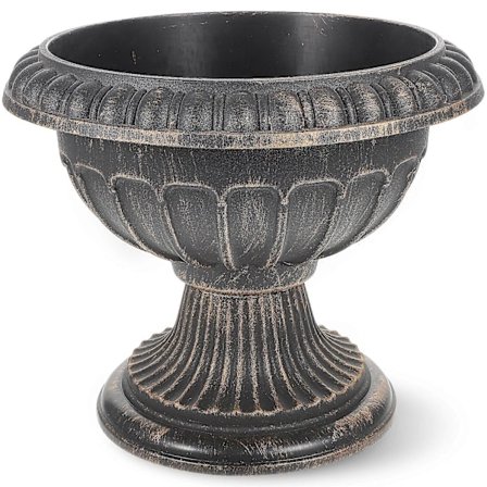 Roomalainen kukkaruukku, vintage-muoviruukku, perinteinen roomalainen pylväskukkien pidike