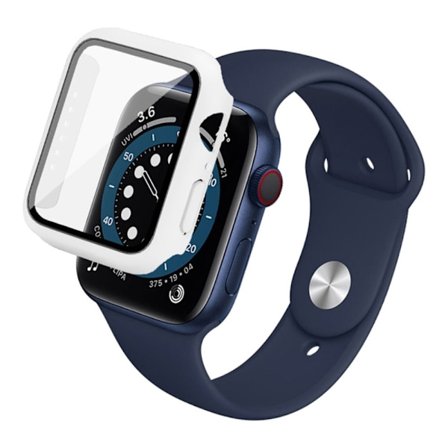IMAK Apple Watch SE 2022 (44mm) cover with tempered glass - White