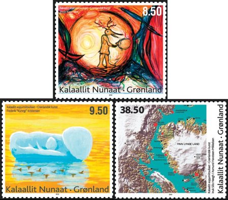 Grønland - Moderne Kunst - Postfrisk sæt 3v