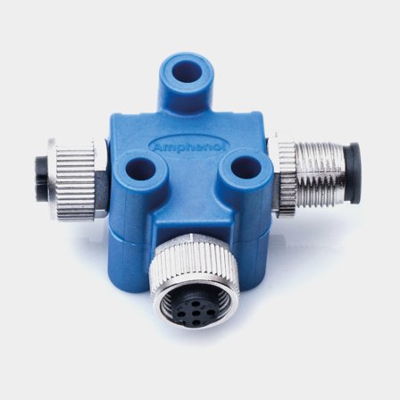 Raccordo a T NMEA 2000 Amphenol LTW, 1 maschio + 2 femmine