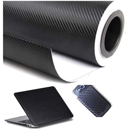 (30X152cm) 3D kolfiber vinyl självhäftande klisterfilm + vinyl Fi