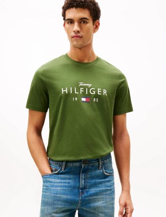 Tommy Hilfiger Brand Love Big Hilfiger Tee - Green - S
