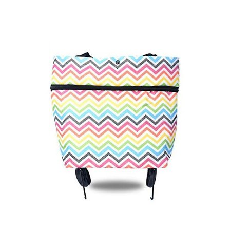 Handlekurv med hjul og grønnsaksorganisatorer - Oppbevaringspose med (Nr. 3)