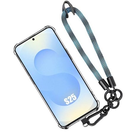 Coque för Samsung Galaxy S25 - Skydd med Robust Blå Rem - BOOLING