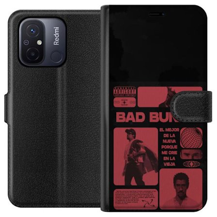 Kompatibelt Lommeboketui til Xiaomi Redmi 12C Bad Bunny NFL-inspirert skjoldlogo med amerikansk fotball og stjerner