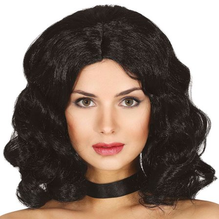 Svart Kort Parykk