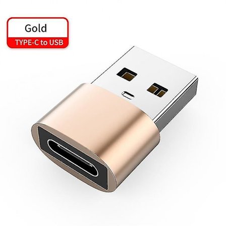 Usb C-konverteradapter Type-c Pd Hurtigopladningskonverter til Macbook-printer-guld