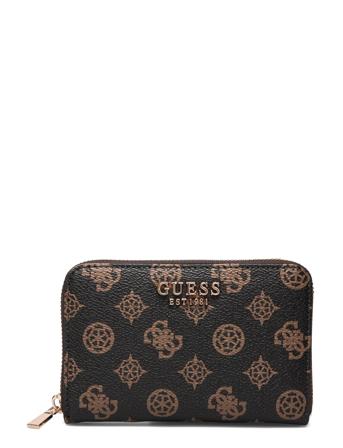 Laurel Slg Medium Zip Around Bags Card Holders & Wallets Wallets Brun GUESS*Betinget Tilbud