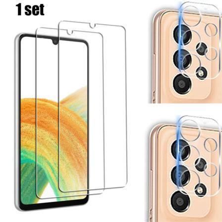 2-pack Galaxy A33 5g Skärmskydd + Kameralinsskydd Hd 0,3mm Transparent