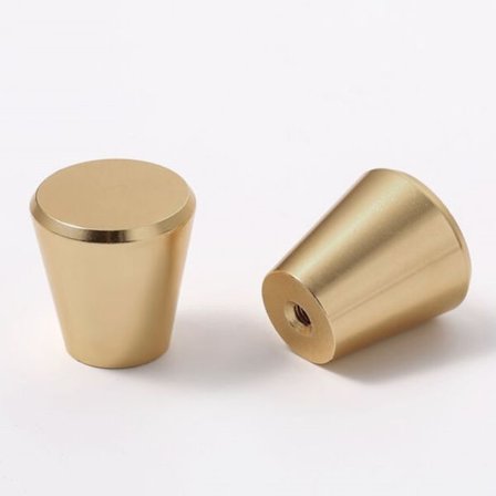 6 stycken konformade möbelhandtag, mässingsmöbelknoppar, massivt litet handtag, lämpligt för bokhyllor, skåp, lådor (18*19mm)