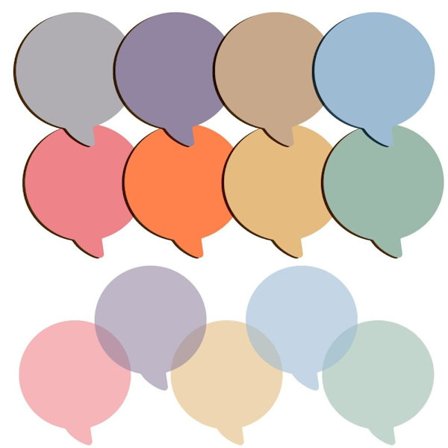 8 Pads Side Bogmærker Klistermærker Sticky Notes Klare Sticky Tabs