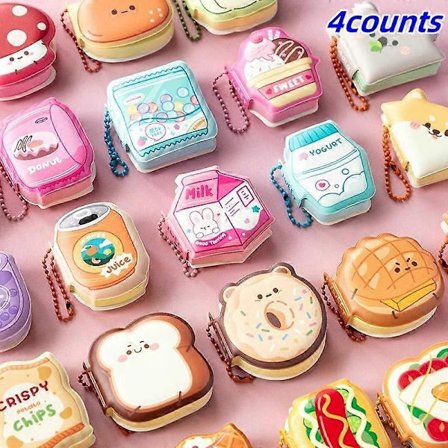 4-pakning Mini Notatbøker med Søte Smykker, Bærbare Kreative Journaler, Flere Design, Perfekt for Daglig Bruk, Skolestart og Julegaver[HK]