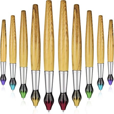Bambusbørsteform kulepenn Nyhet uttrekkbare penner Blå
