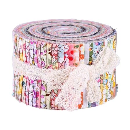 Jelly Roll stofstrimler til quiltning, quiltningsstof, forskåret bomuldsruller med retro blomsterprint, patchwork håndværks bomuldsstrimler til gør-