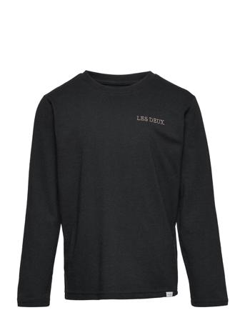 Diego Ls T-Shirt Kids T-shirts Long-sleeved T-shirts Svart Les Deux
