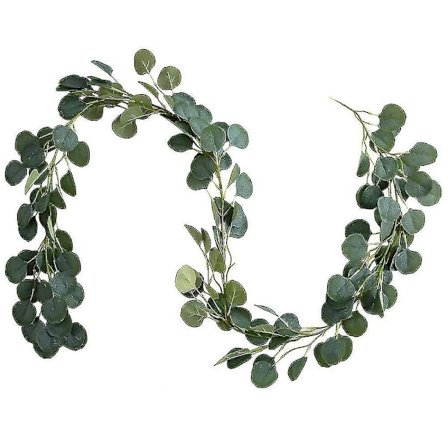 Faux Eucalyptus Garland 6.5ft, 146 Pcs Leaves Christmas Greenery Garland For Wedding Backdrop Centerpiece Decor