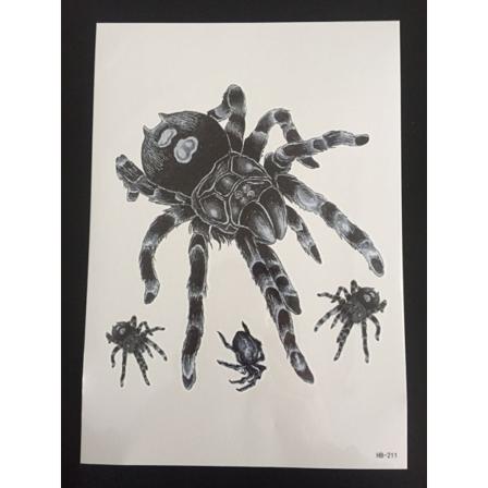 Tillfällig Tatuering 21 x 15cm - tarantula