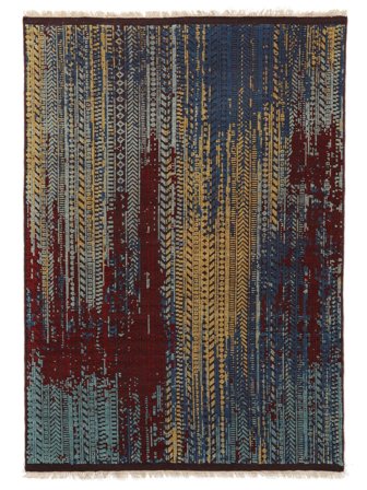 174X247 Tapis Grass Moderne Noir/Marron (Laine, Inde) Carpetvista