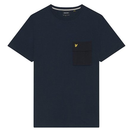 Lyle & Scott Herr Vävficka T-shirt M Marinblå